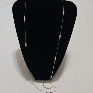 Silver Pearl Necklace